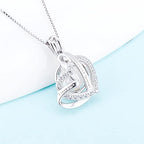 925 Sterling Silver Engraved I Love You for Always and Forever Heart Cage Pendants Crafting Charm for DIY Necklace Bracelet Jewelry Making