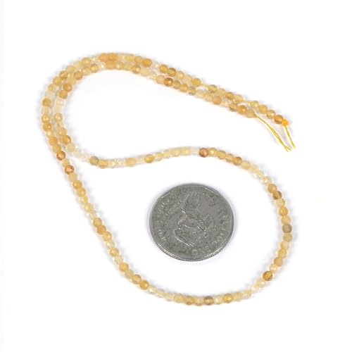 3mm Citrine Faceted Gemstone Round Loose Beads Strand 15.5-16" DIY Jewelry Making - color: Citrine