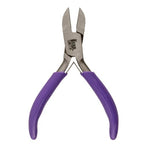The Beadsmith Mini Series Side Cutter Tool – Accurately Cut Wire & Metal – 3-Inches, Purple Comfort Grip Handle, Single Leaf Spring, Polished Steel Head – Tools for Jewelry Making - style: Side Cutter