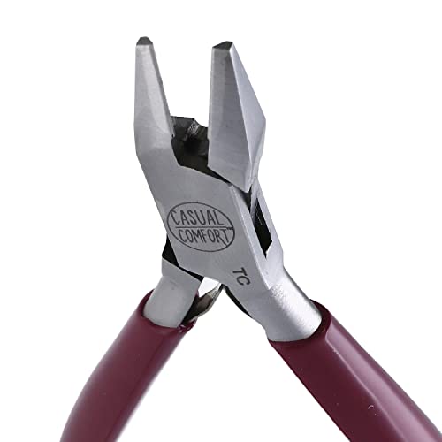 The Beadsmith Flush Cutters – 5.25-Inches (133 mm) Jewelry-Making Tool w/Tungsten Carbide Blades, PVC Comfort Grip, & Double-Leaf Springs