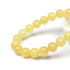 MJDCB Natural Yellow Marble Jade Round Stone Beads for Jewelry Making DIY Bracelet Necklace (10mm) - color: Yellow Marble Jade, size: 10mm