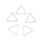 Adabele 50pcs Silver Triangle Beading Hoop Link Jewelry Findings 12mm Geometric Connector Open Back Bezel Frame for DIY Craft Jewelry Making CF72-1 - size: Triangle Shape (0.47 inch)