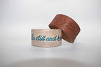 Realeather C4138-08 Medium Leather Wristbands with Snap Closure, Medium, Natural, 8-Pack