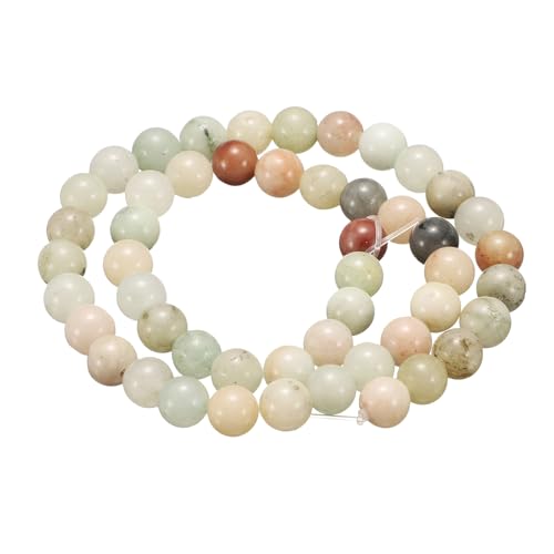 HARFINGTON 50pcs Natural Stone Beads 6mm River A Round Gemstone Stone Loose Beading Real Genuine Smooth Balls Bead for Jewelry Making Bracelets Necklace Earrings DIY - color: River Stone A, size: 6mm