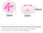 Pink Letter Beads Alphabet Letters White Round Bead, 4x7mm 1200pcs, Pink Beads for Bracelets Friendship Bracelets Making Kit Beads with Box - color: Pink Letter White Bead, size: 4×7mm(Round)