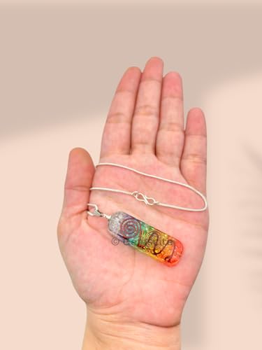 Crystal Necklace Pendant for Women Men - Orgone Necklace Pendant of Healing Crystal for Protection-Spiritual Jewelry - color: Chakra Onyx