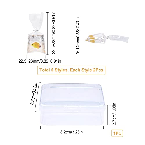 SUNNYCLUE 1 Box 10Pcs 5 Styles Sea Fish Charms Ocean Style Resin Animal Transparent Clear Plastic Water Bag Pendants Mini Reef Fishes for Jewelry Making Charms Earrings Bracelets DIY Findings - color: 1 Box 10pcs 5 Styles Sea Fish Charms