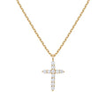 PAVOI 14K Gold Plated Cubic Zirconia Cross Necklace for Women | Cross Faith Pendant Necklaces - color: Yellow Gold