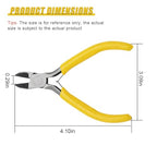 ZIMISI Mini Wire Cutter, Metal Non-Serrated Precision Diagonal Nose Plier with Comfort Grip Handle, Universal Car Accessories for Cutting Wires, Crafting and Jewelry Making (Diagonal Nose) - size: Diagonal Nose Plier