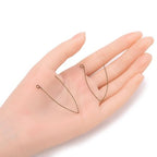Adabele 50pcs Hypoallergenic Long V Shape Marquise Earring Hooks 45mm Antique Bronze Plated Ear Wire (0.7mm/21 Gauge) DIY Craft Earrings Jewelry Making247-4 - color: Antique Bronze