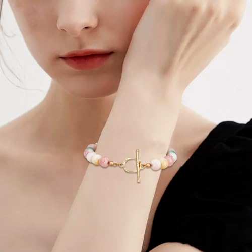 Beebeecraft 1 Box 10 Sets Toggle Jewelry Clasp Sets Real 18K Gold Plated Brass Oval T Bar Ring Links Closure End Clasps Connectors for Jewelry Making Necklaces Bracelets Supplies DIY Crafts