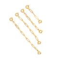 Gold Necklace Extenders for Women 14k Extender Chain for Bracelet Anklet Waist for Jewelry Making 4Pcs - color: gold A