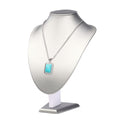 Flexzion Necklace Bust Display Stand - 11 Inch 3D Mannequin Gray PU Plastic Necklace Display Holder for Home, Boutique & Trade Shows - Jewelry Display for Selling Necklace, Pendants, Chokers, Lockets - size: Standard (1 Pack)
