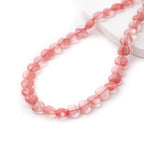 10mm Natural Watermelon Red Stone Beads Heart Shape DIY Loose Gemstone Energy Healing Crystal Charms for Jewelry Making Handmade - color: Watermelon Red