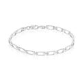 LeCalla Handmade Sterling Silver Mens Bracelets | Solid Italian 925 Chain Bracelets | Classic Designs Chain Bracelets for Men | Men's Silver Bracelet Gift for Dad, Boyfriend, Son - style: 8.5" Open Rectangle Link