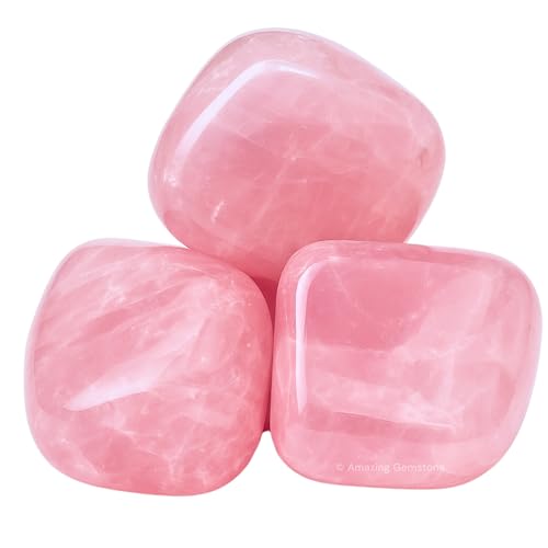Amazing Gemstone Star Rose Quartz Crystal Tumbled Stones Polished Rocks - Natural Gem Stones for Healing - DIY Crystals for Protection (1 Piece) - color: Star Rose Quartz