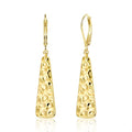 ALEXCRAFT 925 Sterling Silver Dangle Earrings for Women, 14K Gold Plated French Leverback Earrings, Hypoallergenic Lightweight Statement Hammer Square Bar Long Drop Earing for Women Trendy Jewelry - color: GoldA