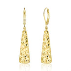 ALEXCRAFT 925 Sterling Silver Dangle Earrings for Women, 14K Gold Plated French Leverback Earrings, Hypoallergenic Lightweight Statement Hammer Square Bar Long Drop Earing for Women Trendy Jewelry - color: GoldA