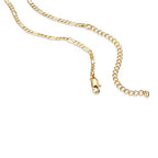 PAVOI 14K Gold Plated Curb Paperclip Box Sphere Bead Snake Herringbone and Figaro Chain Adjustable Necklace - style: Figaro-M