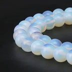 HAAMIIQII 8mm White Opalite Beads Round Gemstone Loose Beads for Jewelry Making 2 Strands (92-96pcs) - color: White Opalite, size: 8mm (92-96pcs)