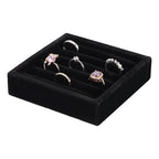 uxcell Stackable Jewelry Storage Tray, Jewelry Tray Drawer Organizer, Small Display Box for Earrings, Necklaces, Rings and Bracelets, Black - color: Black