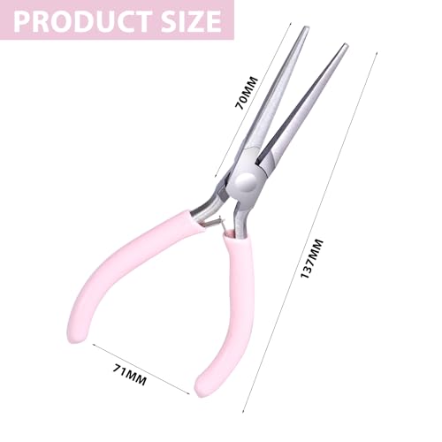 4.5 Inch Needle Nose Pliers - Small Jewelry Pliers with Comfort Grip Handles for Wire Wrapping Crafts & Jewelry Making