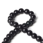 100Pcs Natural Stone 6mm Glass Black Matte Beads Round Loose Gemstone Energy Healing Beads Hole Size 1mm DIY Smooth Beads Jewelry Making - color: Black Matte Beads, size: 6mm