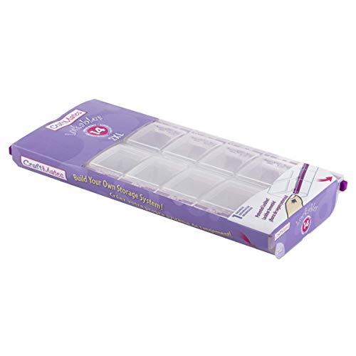 Craft Mates Bead Organizer and Plastic Storage Containers for Crafts, Buttons, Pins and More, 14 Locking Compartments (Display) - style: 14 Locking Compartments (2XL)