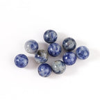 100Pcs Natural Stone 6mm Blue White Sodalite Round Loose Gemstone Energy Healing Beads Hole Size 1mm DIY Smooth Beads for Bracelet Necklace Earrings Jewelry Making - color: Blue White Sodalite, size: 6mm