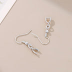 180PCS Earring Making Kits Silver Earring Hooks Hypoallergenic Ear Wires Fish Hook for DIY Jewelry Making Bulk Pack - color: Silver