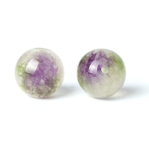 100Pcs Natural Stone 6mm Purple Jasper Round Loose Gemstone Energy Healing Beads Hole Size 1mm DIY Smooth Beads for Bracelet Necklace Earrings Jewelry Making - color: Purple Jasper, size: 6mm