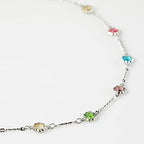 16.4 Feet Multicolor Rhinestone Jewelry Making Chains Bulk, Silver Plated Brass Chain for Jewelry Making with Open Jump Rings and Lobster Clasps - color: Colorful Rhinestone- Silver