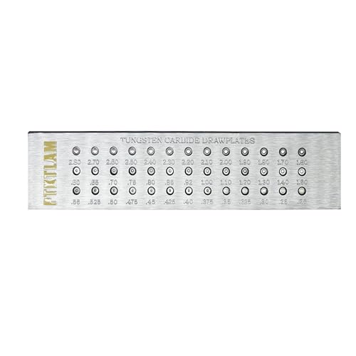 Jewelry Wire Drawplate Carbide Steel Round Draw Plate for Jewelry Wire Making (0.26-2.8mm, 39 Holes) - size: 0.26-2.8mm, 39 Holes