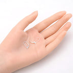 Adabele 50pcs Hypoallergenic Earring Hooks Leverback Ear Wire 17mm Long Sterling Silver Plated Brass for DIY Craft Earrings Jewelry Making CF194-1 - color: Silver, size: 17mm (50pcs)