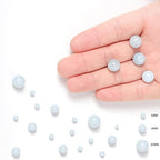 35pcs 10mm Natural Stone Beads Aquamarine Beads Energy Crystal Healing Power Gemstone for Jewelry Making, DIY Bracelet Necklace - color: Aquamarine, size: 10mm