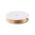 1 Roll 10.17 Feet(3.1m) 21 Gauge Round Copper Jewelry Bendable Wire Long-Lasting Plated Jewelry Wire Soft Artistic Wires Copper Metal Beading for Jewelry Making Crafts,KC Gold - color: 21 Gauge,KC Gold