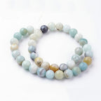 38Pcs Natural Flower Amazonite Beads 10mm Round Gemstone Beads Smooth Stone Loose Bead for DIY Bracelets Necklace Earrings Jewelry Making - color: Natural Flower Amazonite, size: 10mm