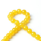 100Pcs Natural Stone 6mm Yellow Agate Round Loose Gemstone Energy Healing Beads Hole Size 1mm DIY Smooth Beads for Bracelet Necklace Earrings Jewelry Making - color: Yellow Agate, size: 6mm