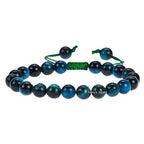 ANAYA AGATE Energy Protection Crystal Handmade Adjustable Bead Bracelet Perfect for Men, Women’s Christmas Gift - Gemstone Healing Stretch Bracelet Pulsera Para Hombre Mujer Stocking Stuffer - color: Blue Tiger Eye