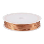 Cheriswelry 21 Gauge 0.7mm Craft Wire Soft Round Copper Wire Raw Beading Wire Tarnish Resistant Wire for DIY Necklace Earring Bracelet Jewelry Making Bezel Sculpting Armature, 42.65 Ft - size: 21 Gauge(0.7mm)
