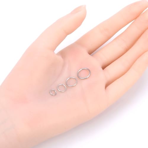 200pcs Adabele 304 Grade Surgical Stainless Steel 4mm (0.16 inch) Small Tiny Open Jump Rings Strong O Ring Connector (0.9mm/19 Gauge) for Craft Jewelry Making SJF84-4 - size: 4mm Ring (0.9mm wire gauge)
