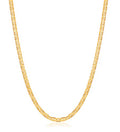 Barzel 18K Gold Plated Mariner Chain Necklace for Women, Flat Marina - Made in Brazil - color: 3.5MM Gold, size: 20 Inches
