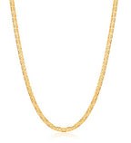 Barzel 18K Gold Plated Mariner Chain Necklace for Women, Flat Marina - Made in Brazil - color: 3.5MM Gold, size: 20 Inches