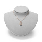 Microfiber Jewelry Bust Display Necklace Pendant Small Jewelry Necklace Display Stand for Showcase(Grey) - color: Grey