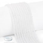Natural Clear Quartz Crystals Heishi Spacer Beads Loose Semi Precious Flat Round Gemstone Disc Shape Stone for Beading Jewelry Making 4x2mm 15.5" - color: Clear Quartz Crystals