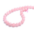 BEADIA Natural Rose Quartz Crystal Stone Round Loose Semi Gemstone Beads for Jewelry Making 8MM 44PCS - color: Rose Quartz Crystal, size: 8mm