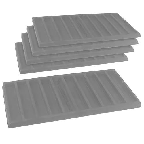 Novel Box 5 Pack Gray Liner Jewelry Storage Tray Inserts 14.75x8.25x1 Inches with 10, 18, 24, 32 & 50 Compartments - Jewelry Display Pads for Rings Earrings Pendants Necklaces Bracelets & Chains - color: Gray, size: Assorted-Slot Inserts (10/18/24/32/50)