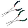 SPEEDWOX Mini Long Nose Pliers Set - Bent, Angled & Regular Needle Nose Pliers for Jewelry Making & Small Object Gripping - style: 2PCS Long Nose Pliers Set