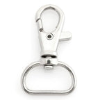 CRAFTMEMORE 3/4 Inch Trigger Snap Hooks Classic Swivel Lobster Claw Clasps Purse Lanyard Clip 20 Pack CSPS (Silver) - color: Silver
