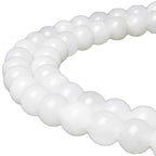 MJDCB Beads for Energy Bracelets Yoga Bracelet DIY Bracelet Natural Stone Beads White Jade 45 Pieces, 8mm - color: White Jade, size: 8mm
